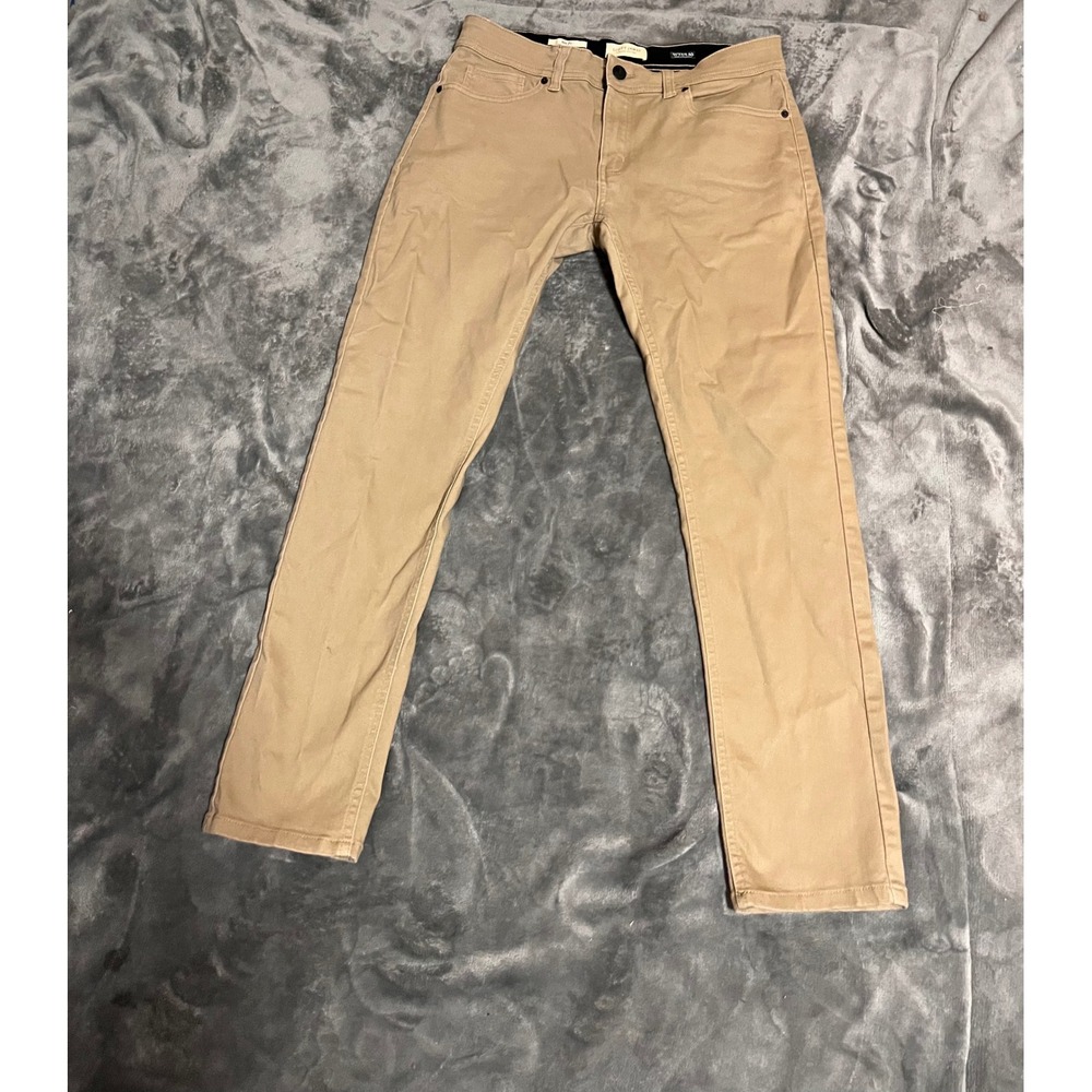 Scott James England Mens Slim Fit Khaki Tan Stretch Pants 32x30